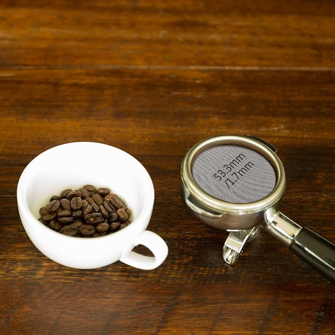 53.3 mm Espresso Puck Screen Espresso Filter Stainless Steel Reusable Lower Shower Clean Coffee Screen 1.7 mm Thickness Coffee Filter Mesh Plate