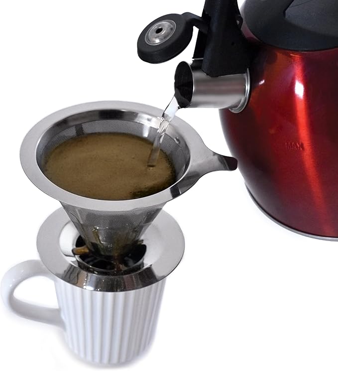 Norpro Stainless Steel Pour Over Coffee Filter 5.5" x 4.75" x 3.25"