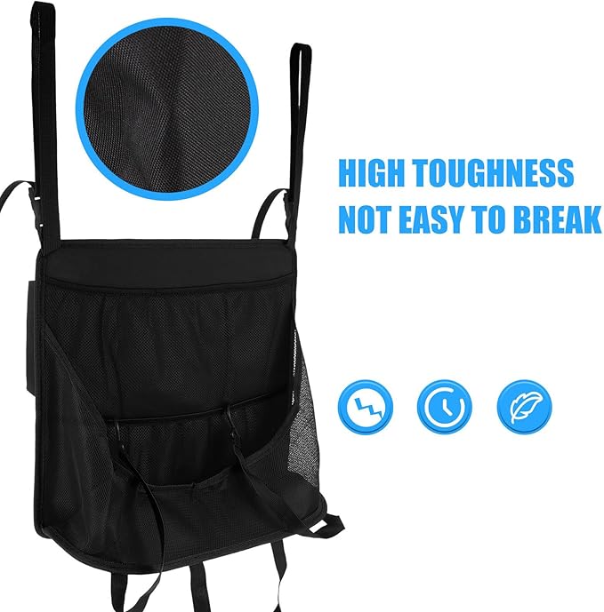 UPKOCH Car Backseat Organizer Storage Bag with Seat Back Separation Net, Oxford Cloth Multi-function Hanging Pocket for Travel, Automobile Seat Back Storage Organizer