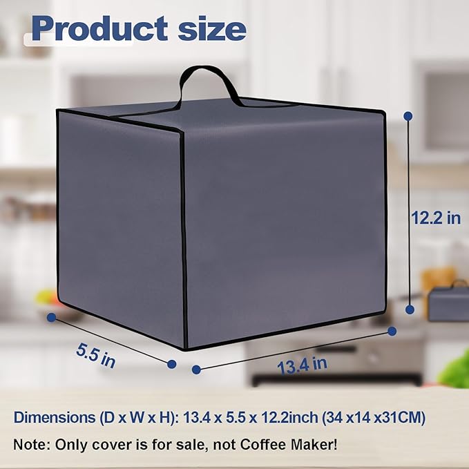 Dust cover for Keurig Single Serve K-Cup Pod Coffee Maker, Heavy Duty Waterproof Coffee Machine Cover for Keurig K-Express, K-Mini and K-Iced Single Serve K-Cup Pod Coffee Maker (Purple)