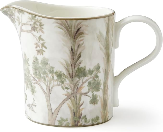 Spode Kit Kemp Tall Trees 10oz Pitcher | Enchanted Forest Design | Porcelain | Dishwasher and Microwave Safe | Creamer Jug for Tea and Coffee | Fabulous Gift | Home & Gathering Use