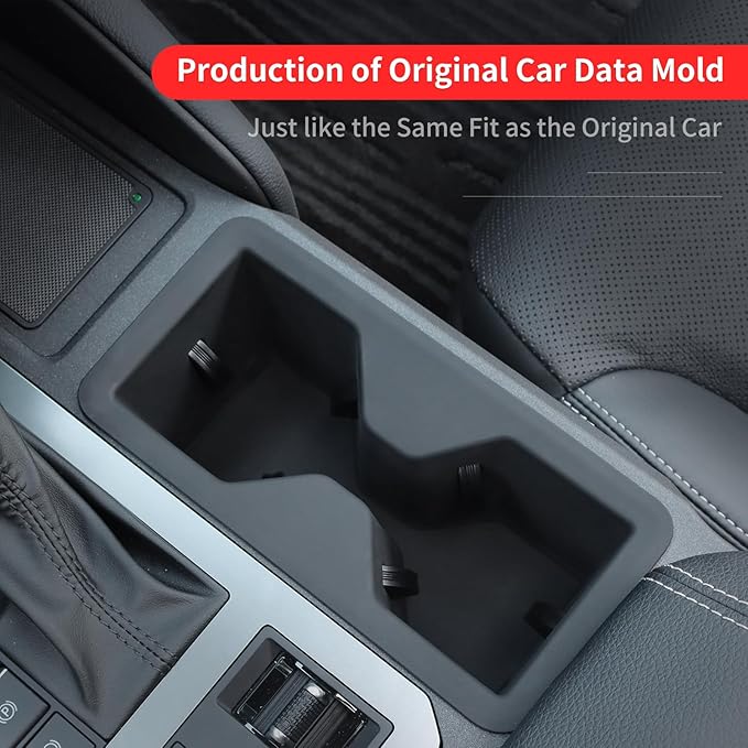 Car Interior Silica Gel Pad Decoration Suitable for 2024 2025 2026 Land Cruiser 250 1958 Prado Lc250 Central Control Water Cup Protective Pad Modification Accessories (Central Control Water Cup Mat)