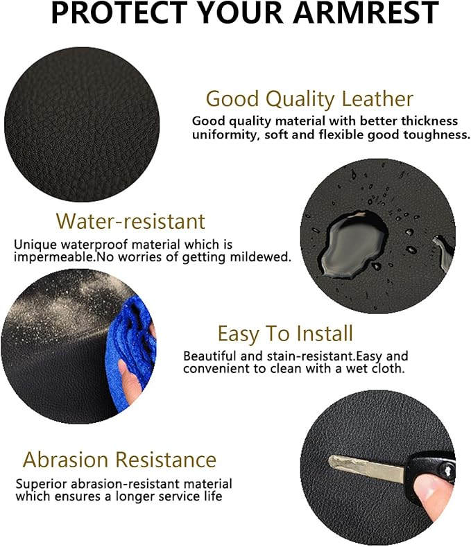 Compatible with Center Console Armrest Cover for Toyota Corolla 2020 2021 2022 2023 2024 Leather Arm Rest Storage Box Lids Cushion Protector Pad