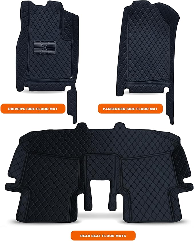 All-Weather car Floor MATS-Suitable for 99% of car Models,Leather car mat, offering Personalized Embroidery and Multiple Color Options,Provide Protection for car Rug (Pink)