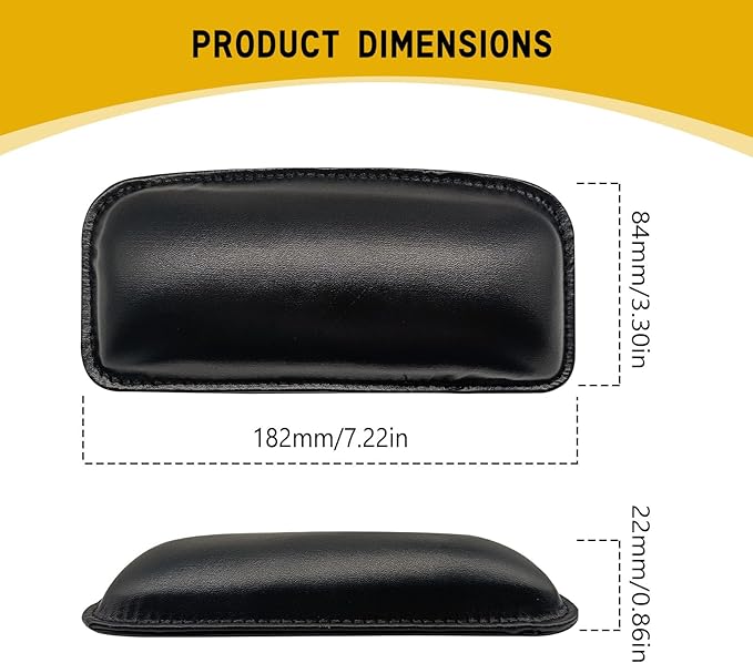 2PCS Car Center Console Knee Leg Elbow Pad, Leather Armrest Cover Cushion Leg Support Relieve Fatigue, for Most Cars, Universal Automotive Interior Accessories