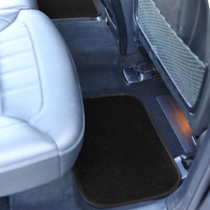 FH Group Universal Fit Car Floor Mats – All-Purpose Carpet Floor Mats & Protectors for Cars, SUVs & Trucks, Durable Automotive Carpet Mats, White & Black
