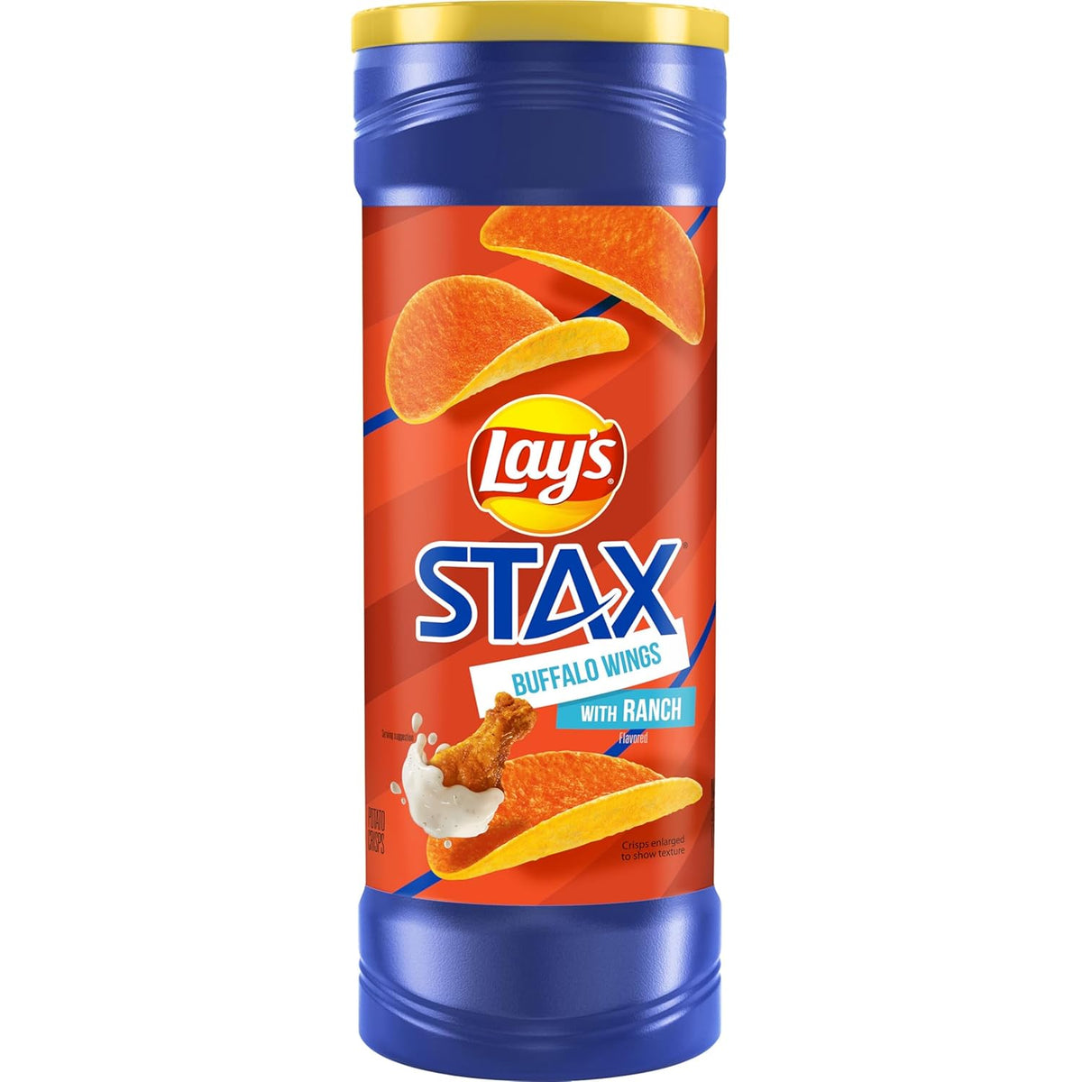 Lay’s Stax Potato Crisps Chips, Mesquite BBQ, Gluten Free, 5.5 Oz Canister Pack