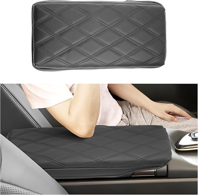 SXCY for 2023 2024 2025 Toyota Crown Signia Armrest Cover Pad for Toyota Crown Signia Accessories 2023-2025 Crown Signia Center Console Cover Cushion Middle Console Cover (Add-Pad Black Line)