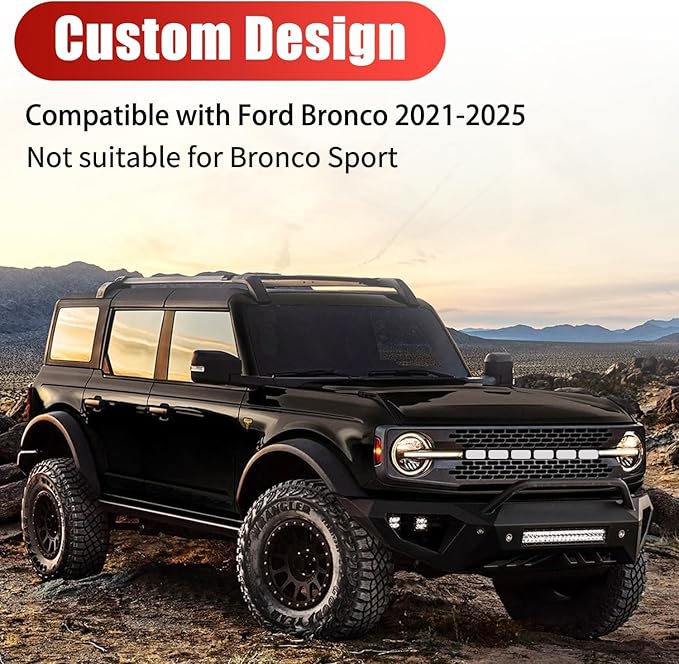 Center Console Armrest Cover Pad Compatible with Ford Bronco Accessories 2021-2023 2024 2025 2026, Thick PU Leather Arm Rest Protector with Storage Pockets, Anti-Scratch Console Cushion