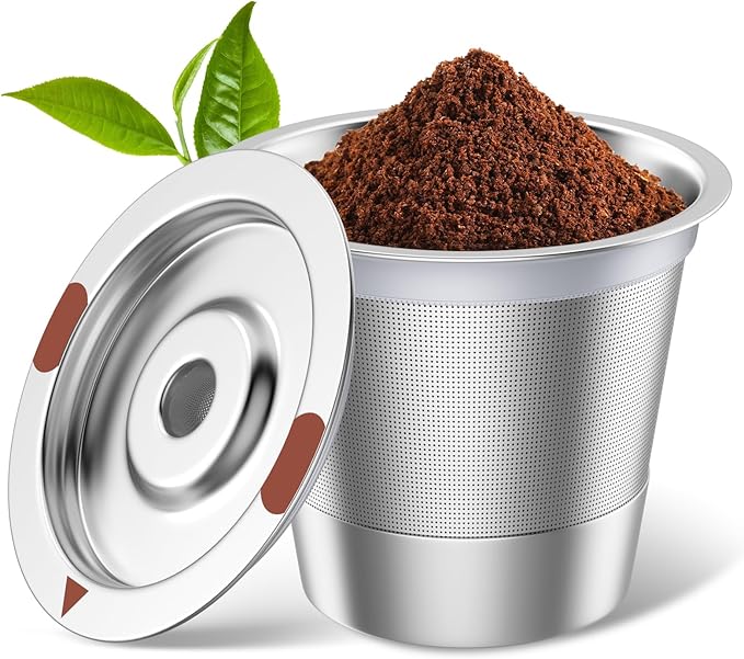 Reusable K Cups,Stainless Steel K Cups for Keurig,Keurig Reusable Coffee Pods for Keurig 1.0 & 2.0 Coffee Makers BPA-Free Refillable Coffee Filters (1)