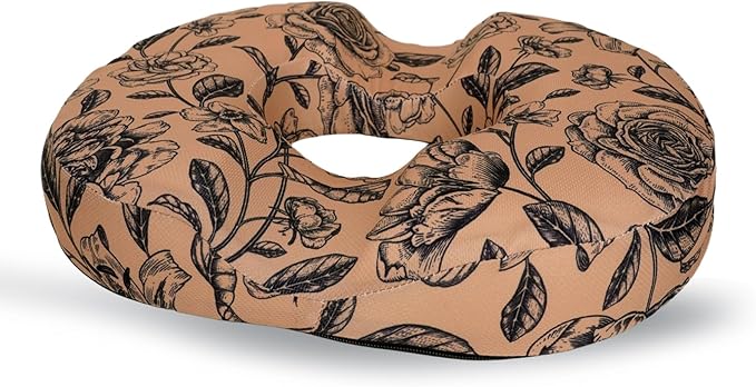 Floral Donut Pillow for Hemorrhoids Seat Cushion for Tailbone Pain Relief - Flower Home Office Chair Cushion for Long Sitting Work - Memory Foam Car Seat Cushions for Driving Butt Pain Pressure Relief