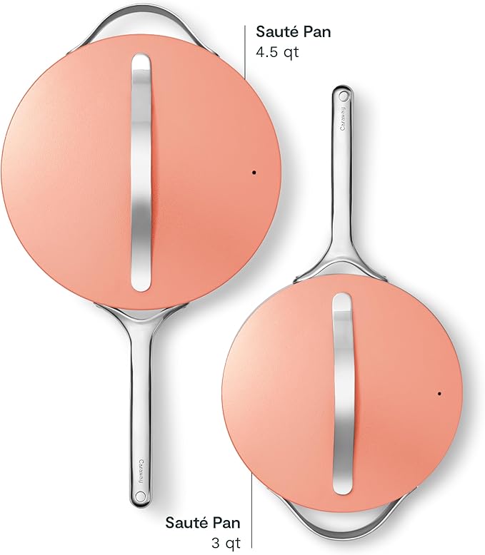 Caraway 8in + 10in Fry + 12in Fry Set (no lids) + 3Qt+ 4.5Qt Saute Duo Perracotta