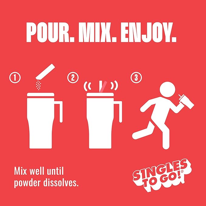 Starburst Singles To Go Powdered Drink Mix & Just Add Water -12 Boxes with 6 Packets Each 72 Total Servings (Sugar Free), Cherry, 7.08 Oz