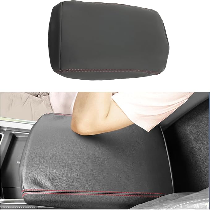 SXCY for 2024 2025 2026 Lexus GX Accessories Armrest Cover for Lexus GX550 2024 2025 2026 Accessories 2024 2025 2026 GX Center Console Cover 2024-2026 GX Middle Console Cover(Red Line Thin Cover)