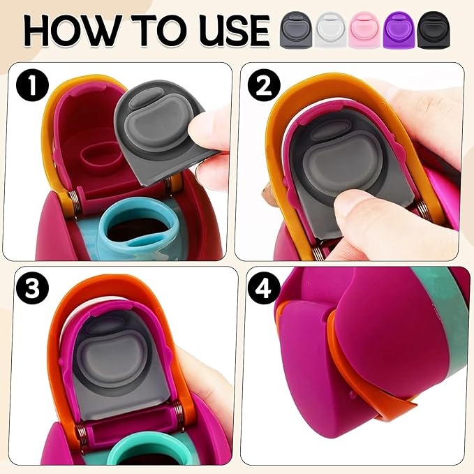 5pcs Replacement Stopper Seal Compatible with Owala FreeSip 24oz 32oz,Water Bottle Lid Insert Cap Rubber Seal Parts for Owala 16/19/24/32/40oz Spout Gasket Mouth piece Accessories F9