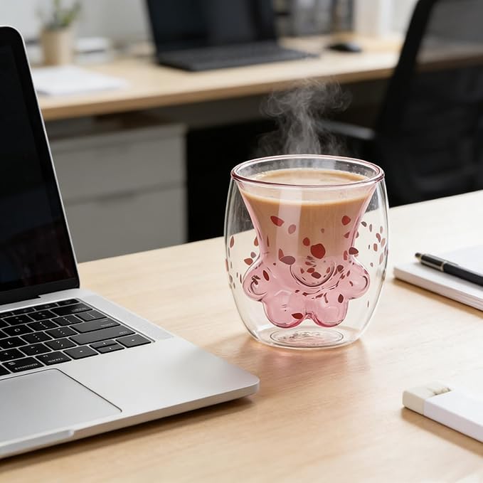 Coffee Mug Double Wall Glass Cup Heat-resistant Handmade Creative Milk Mug Cup