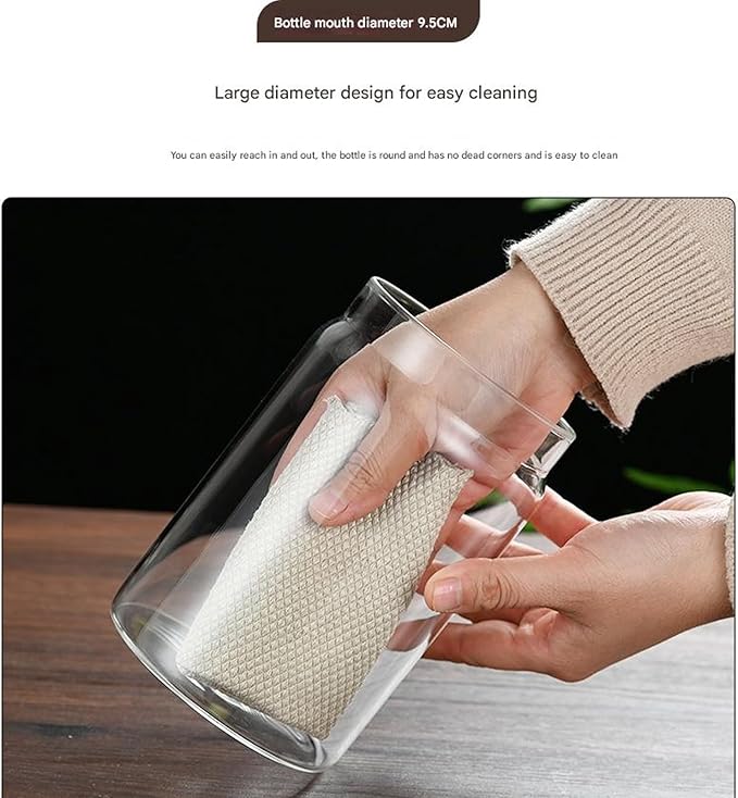 Sealed Glass Coffee Storage Canister Press Vacuum Seal Container for Bean Seasonings Dry Food Vacuum Press Coffee Container with Silicone Seal