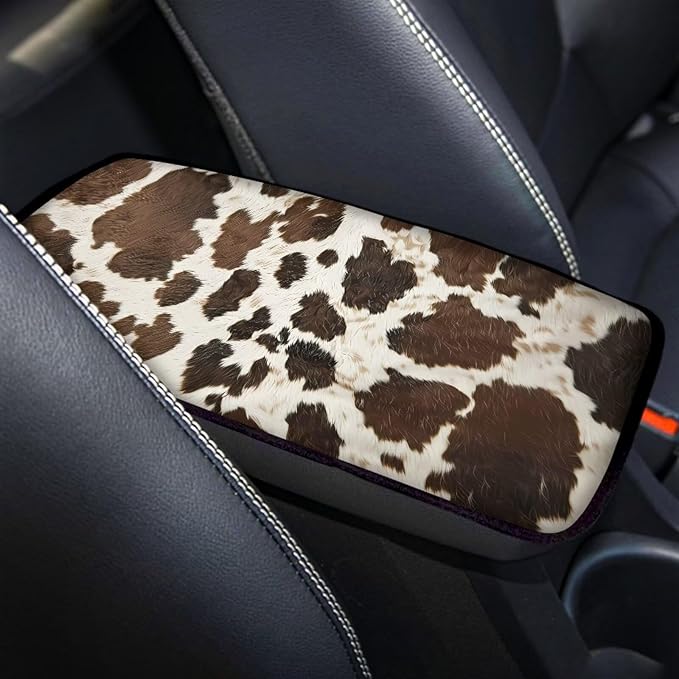 Mintutlipy Colorful Tie-Dye Automotive Center Console Cover Car Storage Box Mat Soft Breathable Car Armrest Cushion Protector