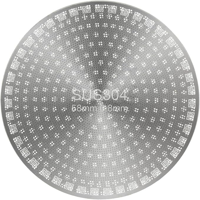 58mm Espresso Puck Screen, 1.7mm Thick 150μm Stainless Steel Filter Plate, Reusable Lower Shower Screen for Standard 58mm & E61 Portafilter Baskets, Anti-Channeling Tool