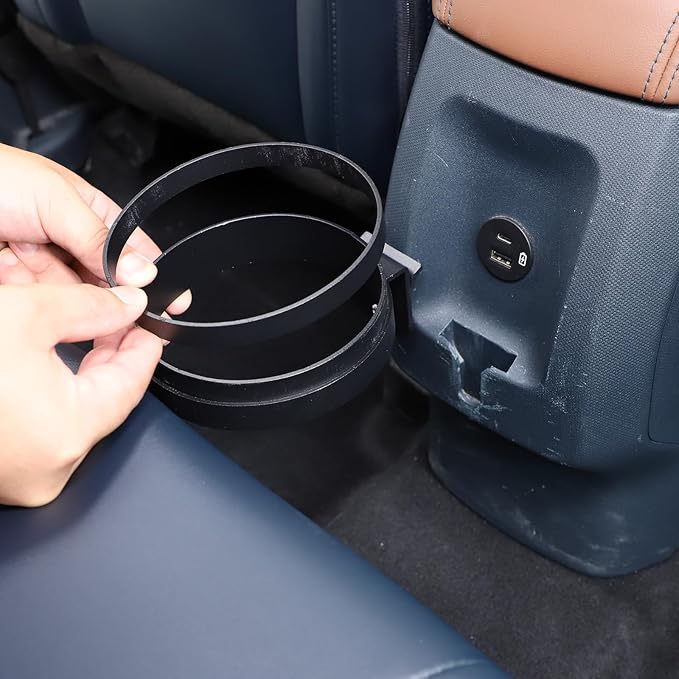 Daeiclru Car Garbage Bag Holder Expander Organizer Compatible with Ford Maverick 2022 2023 2024, Trash Storage Bag Holder Car Back Seat Trash Can Removable FITS Slot Accessories