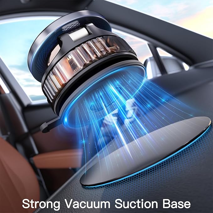 Vacuum Suction Cup Magnetic Phone Holder for Car,Mirror,Desk,360°Abjustable & Foldable,Upgraded Suction Phone Mount for Mag-Safe iPhone 17 Pro Max 16 15 14 13 12 Android & All Smartphones