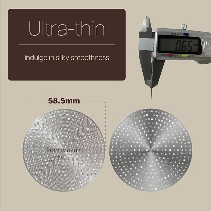 2packs Espresso Puck Screen,58.5mm Puck Screen Compatible With Espresso Portafilter 58.5mm,Mesh Plate For Espresso Coffee Filter Basket,0.65mm Thickness,150μm,Stainless Steel (2 packs 58.5mm)