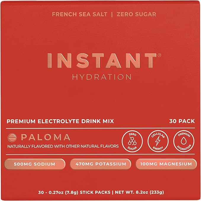Instant Hydration Electrolytes Powder Packets - Paloma Electrolyte Drink Mix - Zero Sugar - Keto, Vegan, Gluten-Free, Non-GMO - Boost Recovery, Brain Health, Muscle & Tissue Support- 30 Sticks