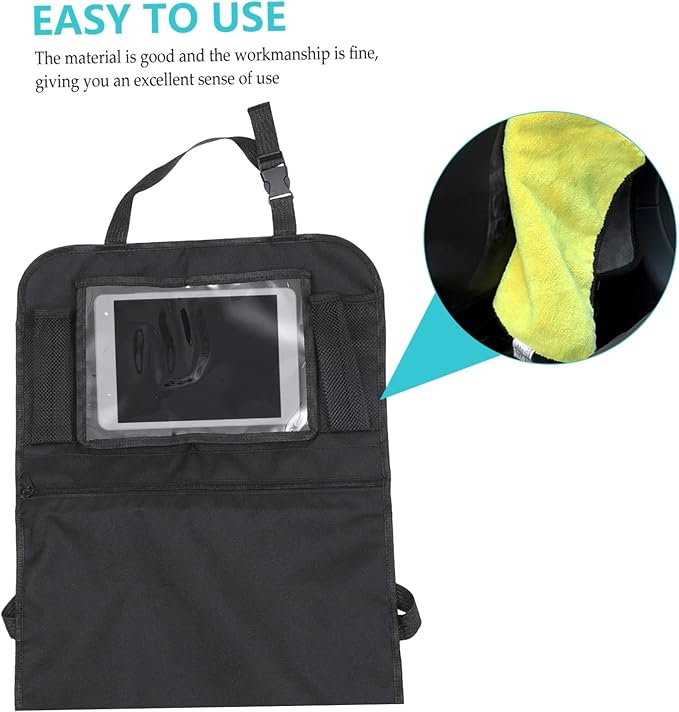Car Seat Storage Organizer Bag Multi Hanging Pockets Easy to Install Capacity for and More for Backseat Convenience Cars Suvs and Minivans