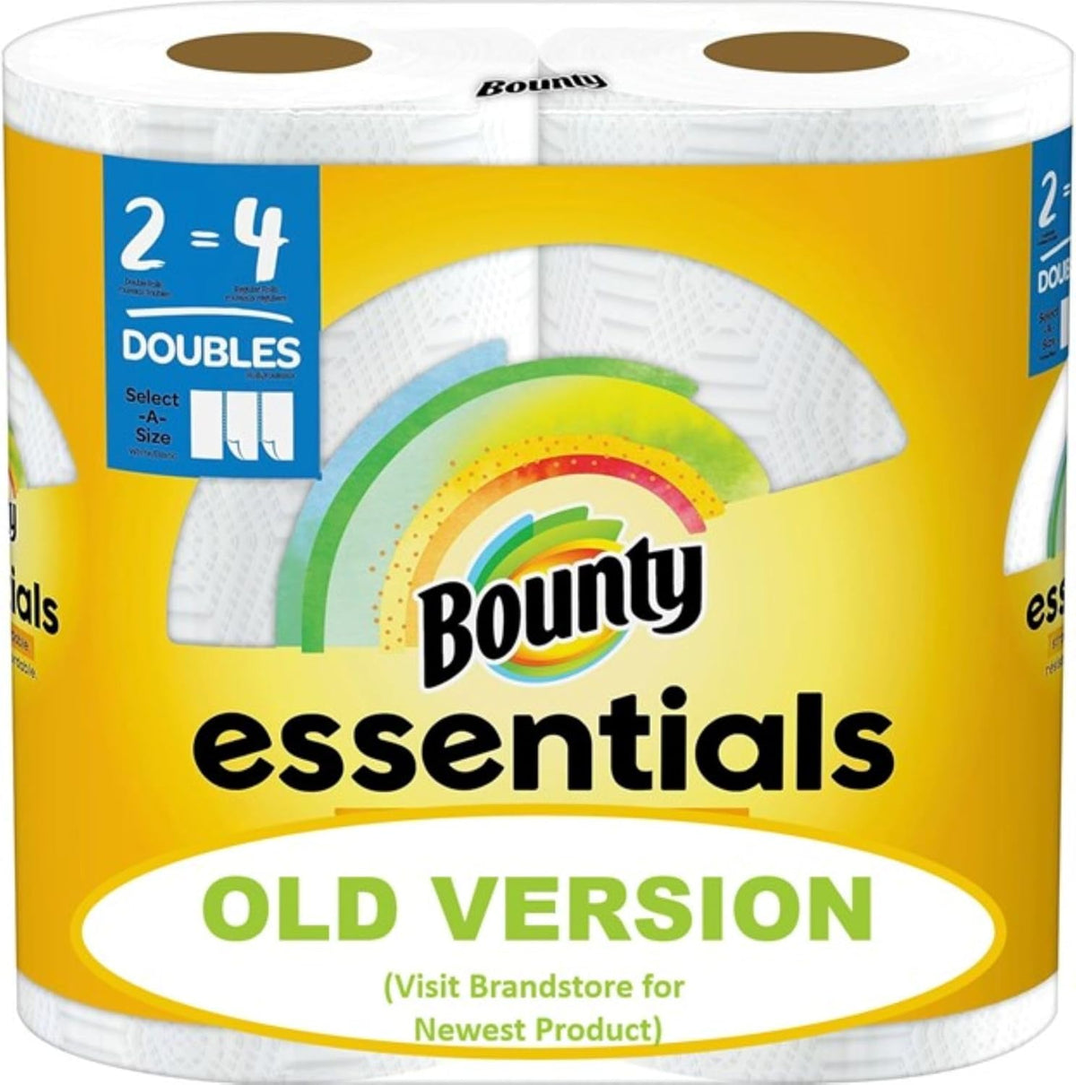 Bounty Essentials Select-A-Size Paper Towels, White, 2 Triple Rolls = 6 Regular Rolls (Packaging May Vary)