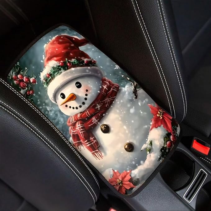 Biyejit Car Center Console Armrest Cushion Cover Pad Car Interior Decor Accessories Universal Fit for Sedan, Truck, SUV