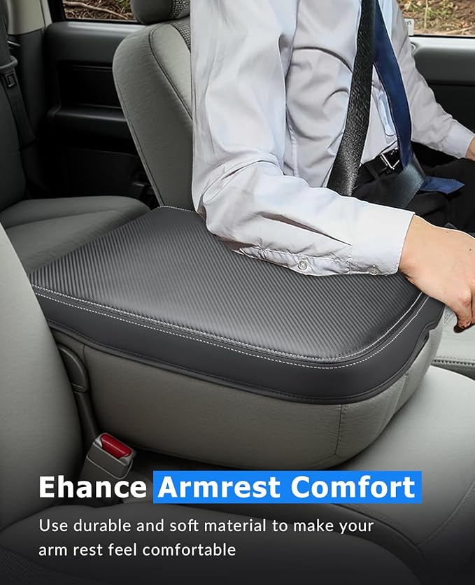 INTGET Center Console Cover for 2002-2012 Dodge Ram 1500 2500 3500 Accessories Interior Middle Armrest Arm Rest ST, SLT, Laramie, Sport, TRX4 Cushion Pad Protector(Fit for Jump Seat Console)