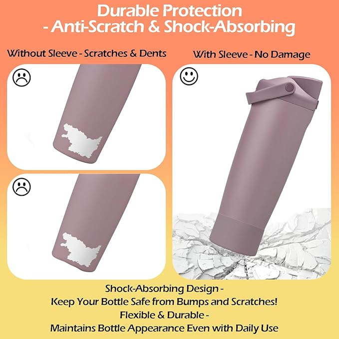 Silicone Boot for Owala 30oz & 40oz FreeSip Sway Bottles & Tumblers - Non-Slip, Scratch-Resistant, Stability Enhancer, Available in 18 Colors (Spring Revival)