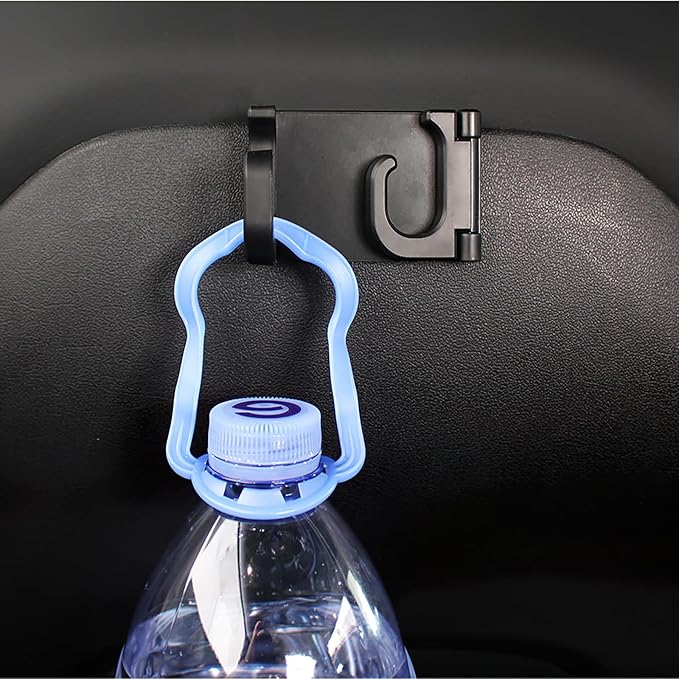 OATSBASF Seat Back Hooks for Tesla Model 3 Model Y 2017-2024, Headrest Foldable Hooks Car Bag Hook Stylish Back Seat Hanger Designed for Tesla Model 3 Y Accessories (1 Pack)