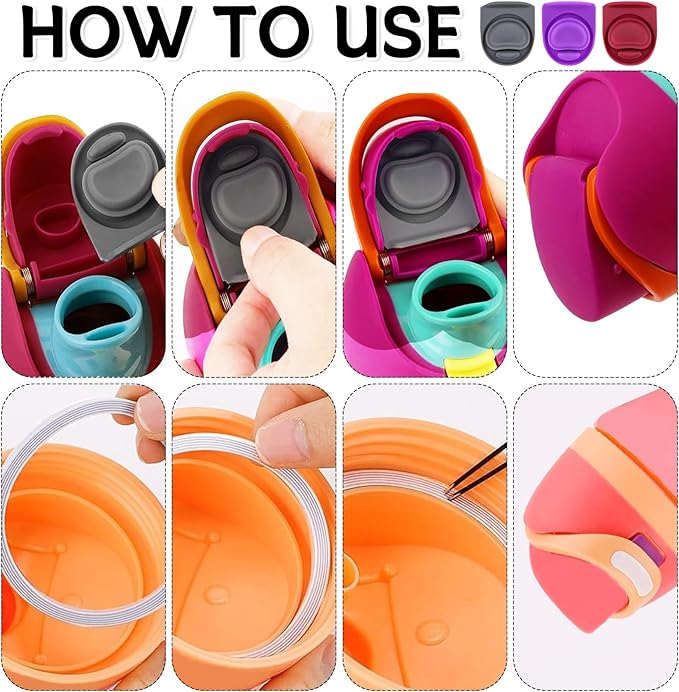 3 Sets Replacement Seal Stopper and O Ring Gasket Compatible with Owala FreeSip 24oz 32oz,Water Bottle Lid Insert Cap Rubber Seal Parts for Owala 16/19/24/32/40oz Mouth Piece Accessories Z3K10