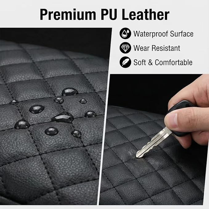 Armrest Cover Compatible with Toyota 4Runner 2010-2024, Center Console Pad with Organizer Storage Pockets, Leather Arm Rest Lid Protector Cushion Interior Accessories