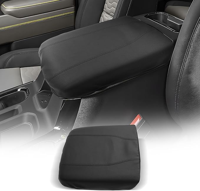 CDEFG for Chevrolet Silverado EV 2024 2025 2026 Center Console Cover Armrest Box Cover for Chevy Silverado EV (Work Truck, LT, RST) Accessories Arm Rest Protector