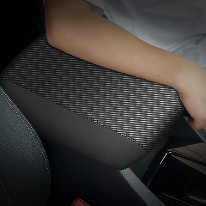 AOMSAZTO Console Covers for 2023 2024 Honda CRV Middle Armrest Covers for Honda CRV Leather Black