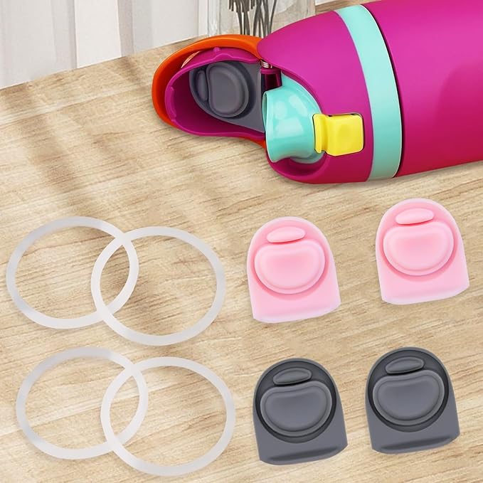 4 Sets Replacement Seal Gasket Stoppers for Owala Freesip Cap Mouth,Silicone O Sealing Ring Parts Water Bottle Top Lid Accessories for Owala Freesip 16/19/24/32/40oz 4p1-a03