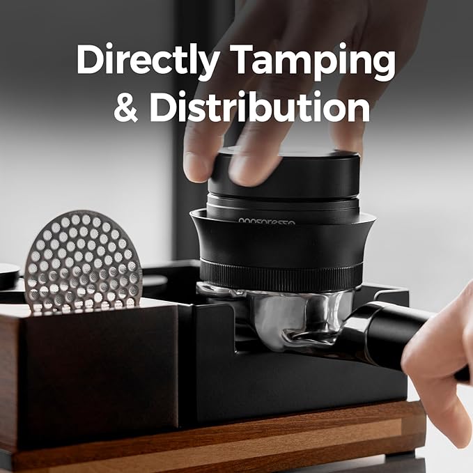 V3 Magnetic Espresso Dosing Ring & 316 Stainless Steel Puck Screen, 3cm High No Mess Coffee Dosing Funnel, Even Extraction Filter, Fits 51mm Tamper, Distributor & Portafilters