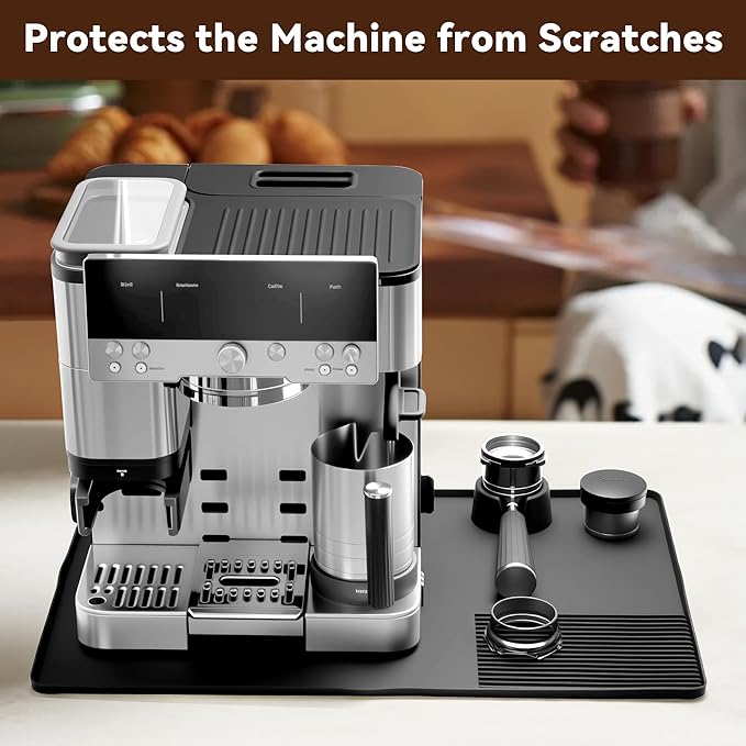 3-in-1 Silicone Coffee Mat + Coffee Tamper Base + Top Mat for Ninja Espresso Machine, Accessories for Ninja Luxe Cafe ES601/ES701