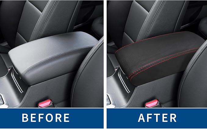 Compatible with Center Console Armrest Cover for Hyundai Tucson 2016-2021 Leather Arm Rest Storage Box Lids Cushion Protector Pad