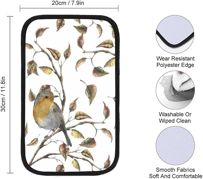 Bird Car Center Console Cushion Pad,Waterproof Armrest Seat Box Cover Protector,Comfortable Car Decor Accessories Fit for Most Cars, Vehicles, SUVs