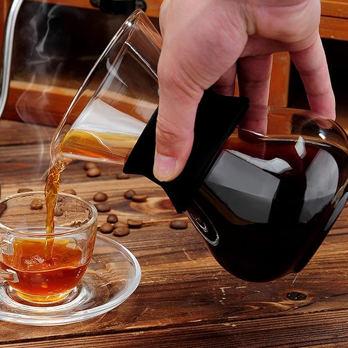 Coffee Maker Pot,Replacement Glass Carafe Airtight Cold Brew Iced Coffee Maker and Tea Infuser with Spout Brewing Glass Carafe with Removable Stainless Steel Filter Coffee maker Pot