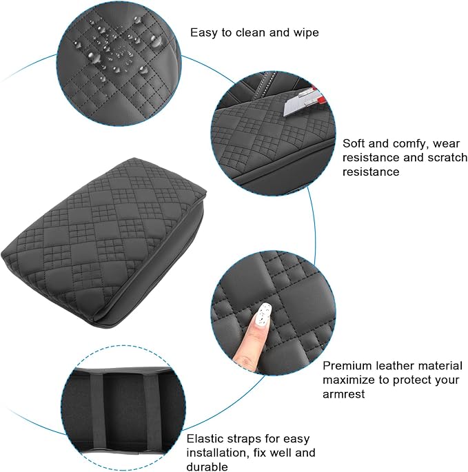 SXCY for 2025 Jeep Wagoneer S Armrest Cover Pad for 2025 Jeep Wagoneer S Accessories 2025 Wagoneer S Center Console Cover 2025 Wagoneer S Middle Console Cover Cushion