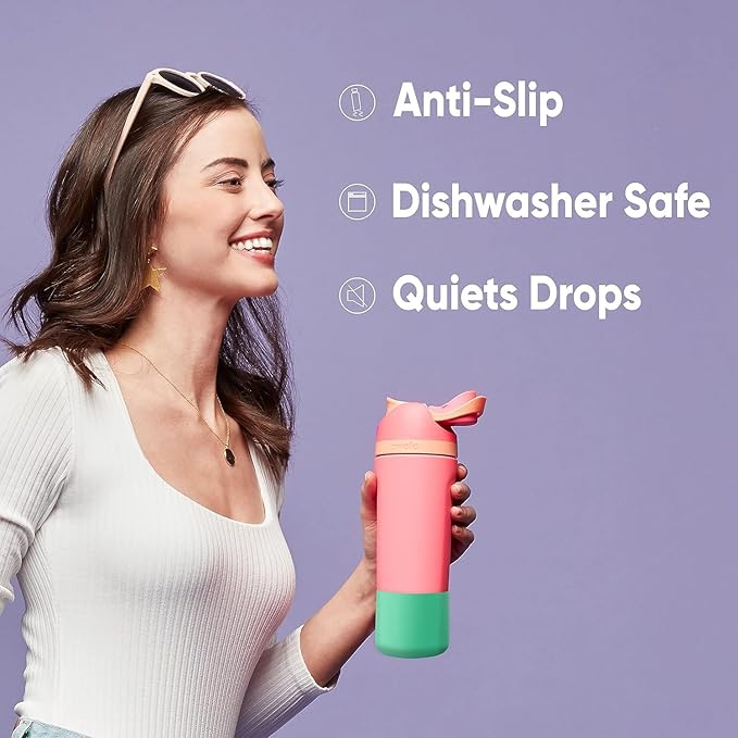 Owala Silicone Boot Accessory for Stainless Steel Water Bottles, Anti-Slip Dent Protective Sleeve, Protects FreeSip, Grey, Made 40 Oz Water Bottle