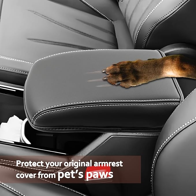 SKTU for 2025 2026 VW Tiguan Center Console Cover for 2025+ Volkswagen Tiguan (S/SE/SE R-Line Black/SEL R-Line) Armrest Cover 2025 2026 Tiguan Accessories 2025 2026 Tiguan Console Cushion (Thickened)