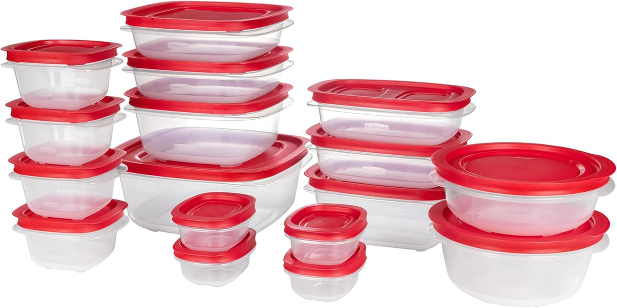 Rubbermaid EasyStore Containers, 38-Piece Set, Food Storage Containers, Food Storage Containers with Lids