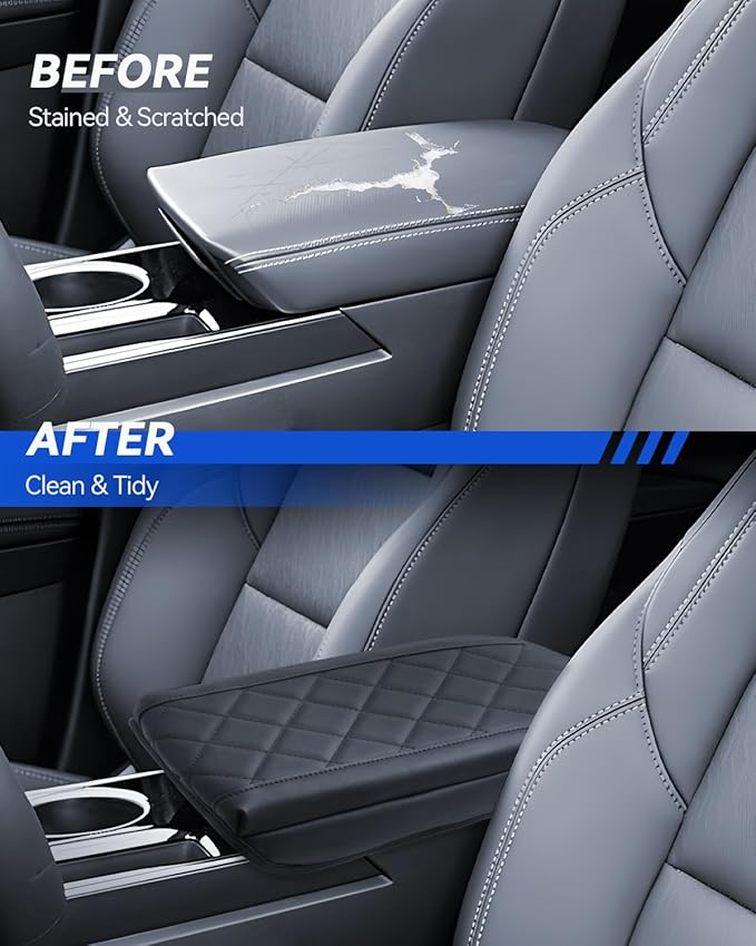Armrest Cover for 2025-2026 Chevrolet Equinox (LT/RS/ACTIV) Accessories Center Console Middle Lid Pad Protector for Car Elbow Rest-Thickened