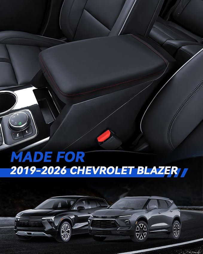 Armrest Cover for Chevrolet Blazer 2019-2025 2026 Accessories Center Console Middle Lid Pad Protector for Car Elbow Rest
