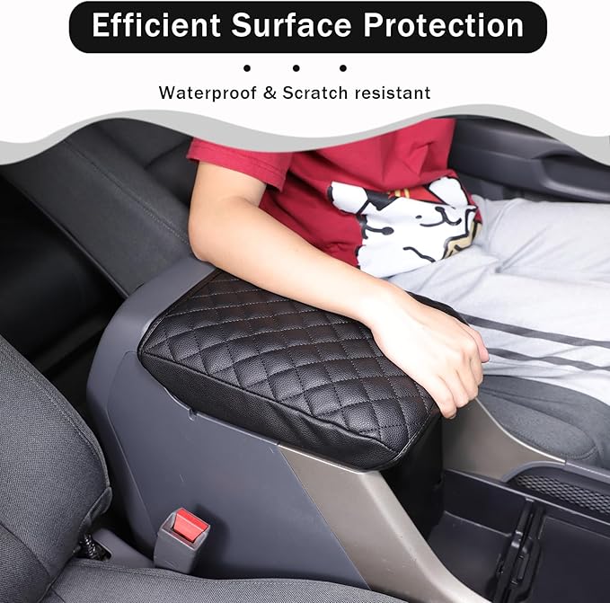 Center Console Armrest Cover for Honda Pilot 2003 2004 2005 2006 2007 2008 Accessories, Leather Armrest Lid Cushion Pad, Armrest Seat Box Cover Mat (no Pockets)